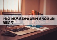 中链万众区块链是什么公司[中链万众区块链有限公司]